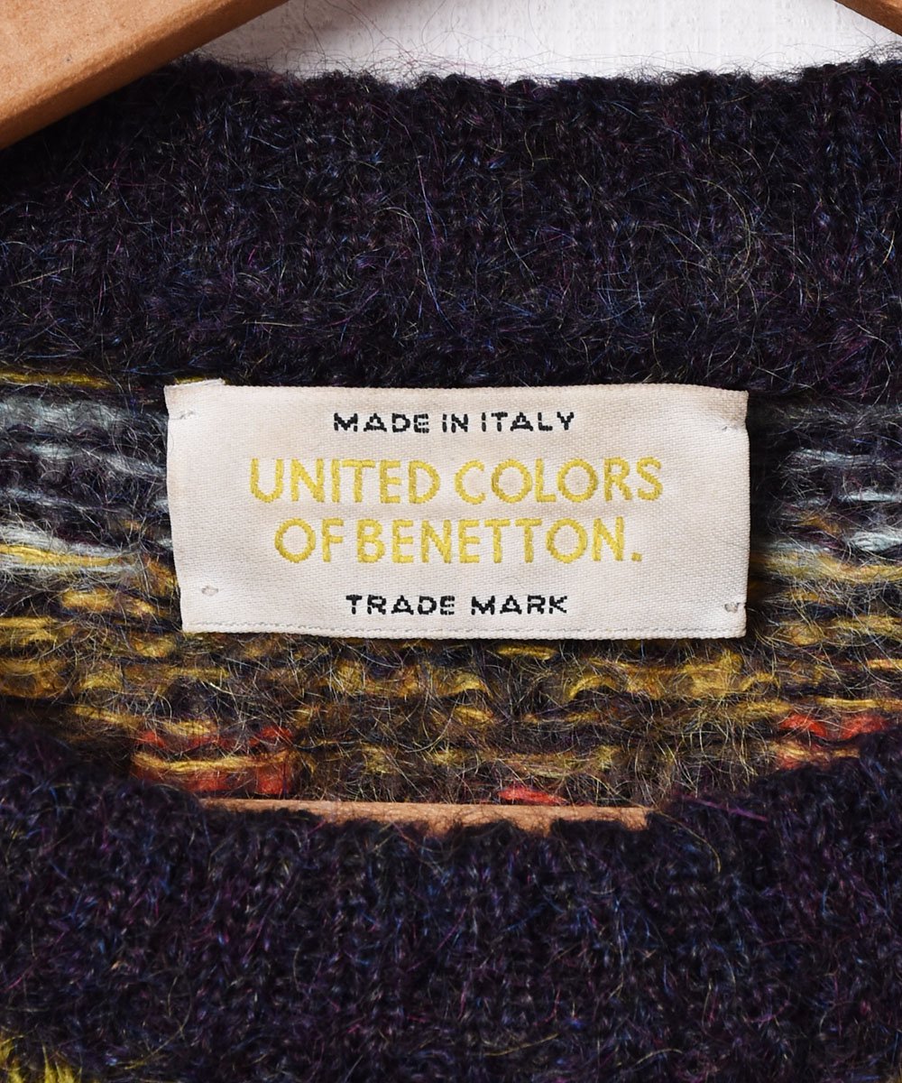 イタリア製 UNITED COLORS OF BENETTON 総柄 マルチカラーセーター
