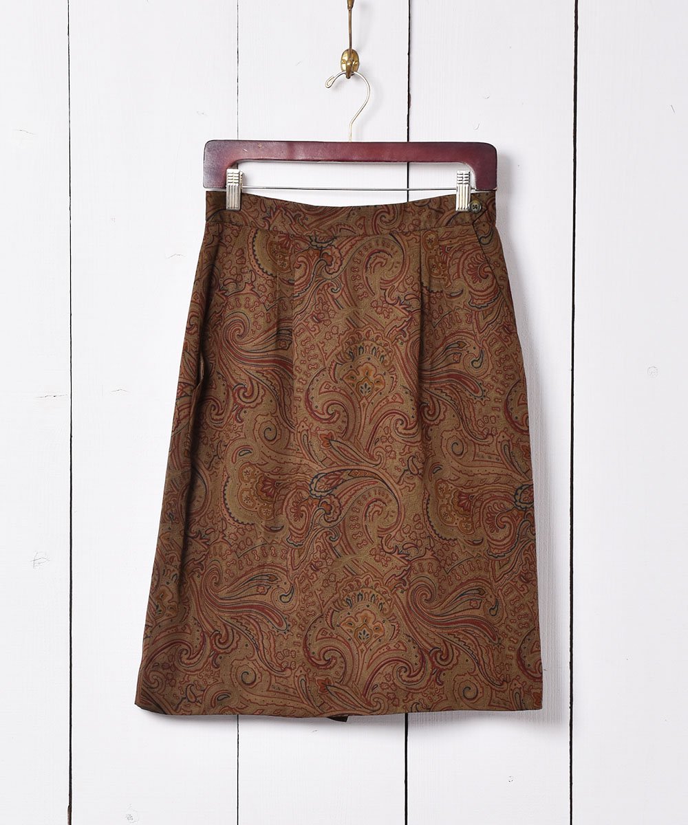 アメリカ製 ペイズリー柄 タイトスカート - 古着のネット通販サイト