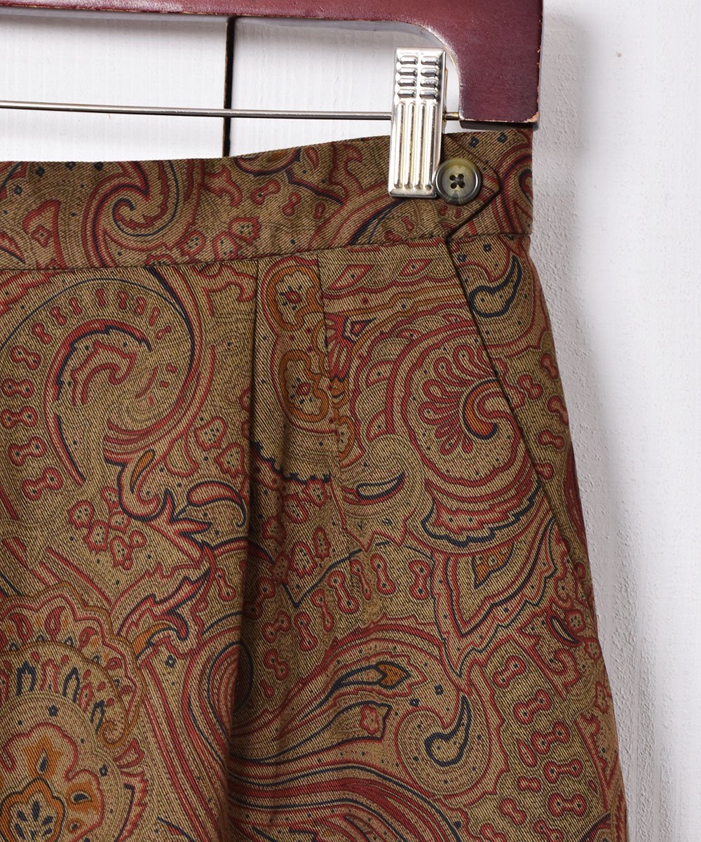 アメリカ製 ペイズリー柄 タイトスカート - 古着のネット通販サイト