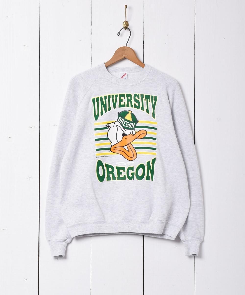 アメリカ製 OREGON カレッジプリントスウェットシャツ - 古着屋 アメリカ製 OREGON カレッジプリントスウェットシャツ - 古着屋