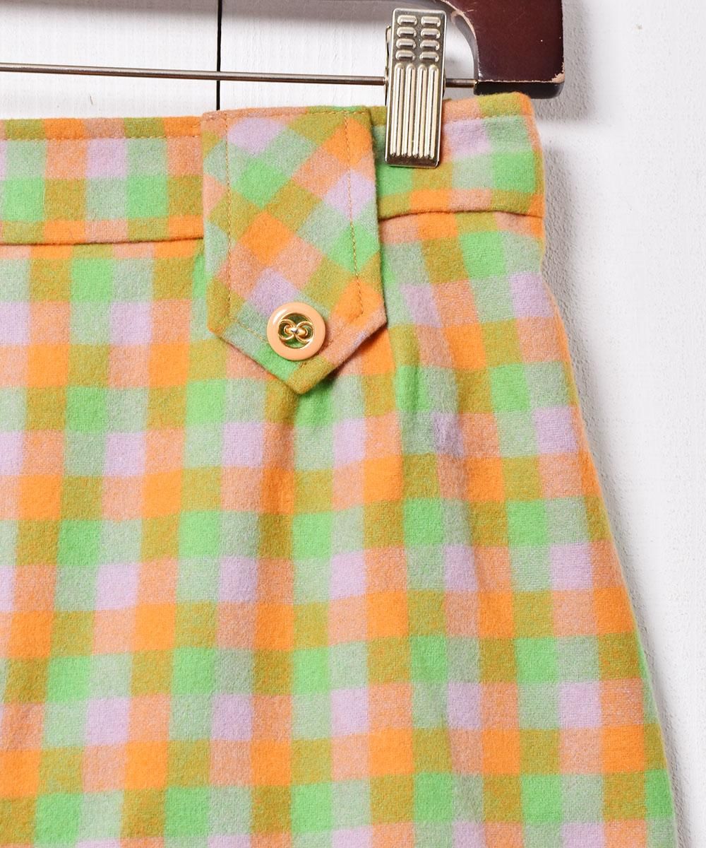 FTHOM BROWNE オレンジチェックショートパンツ ブロックチェック ショートパンツ - 古着屋グレープフルーツ