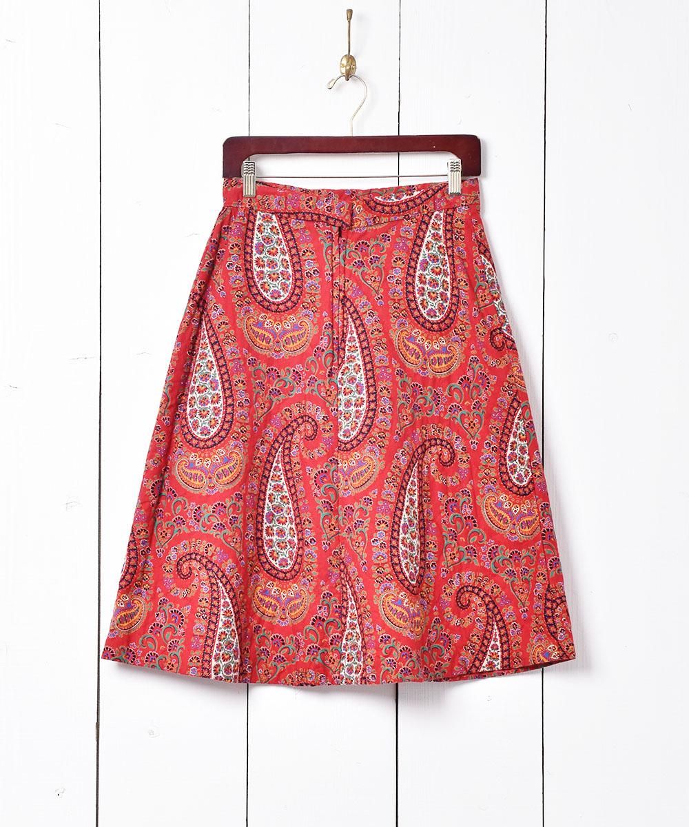 総柄 キルティングスカート - 古着屋グレープフルーツ ムーン