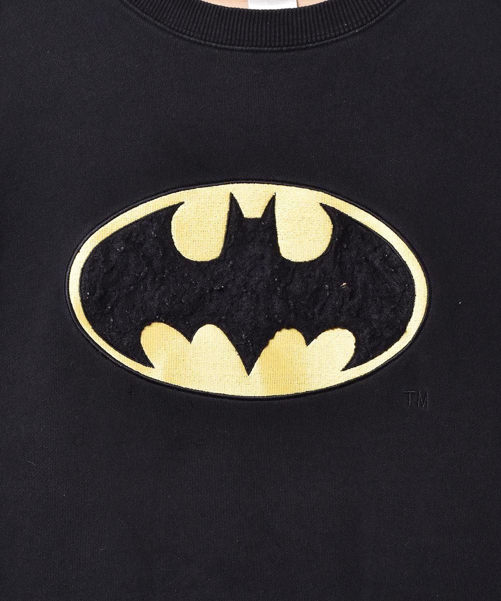 バットマン 刺繍スウェットシャツ - 古着屋グレープフルーツ