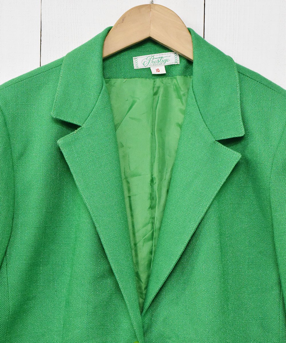アメリカ製 グリーン テーラードジャケット - 古着のネット通販サイト 