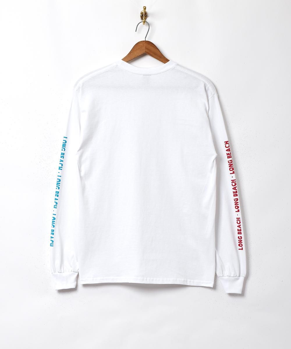 2色展開】アームプリント ロングスリーブTシャツ Long Beach