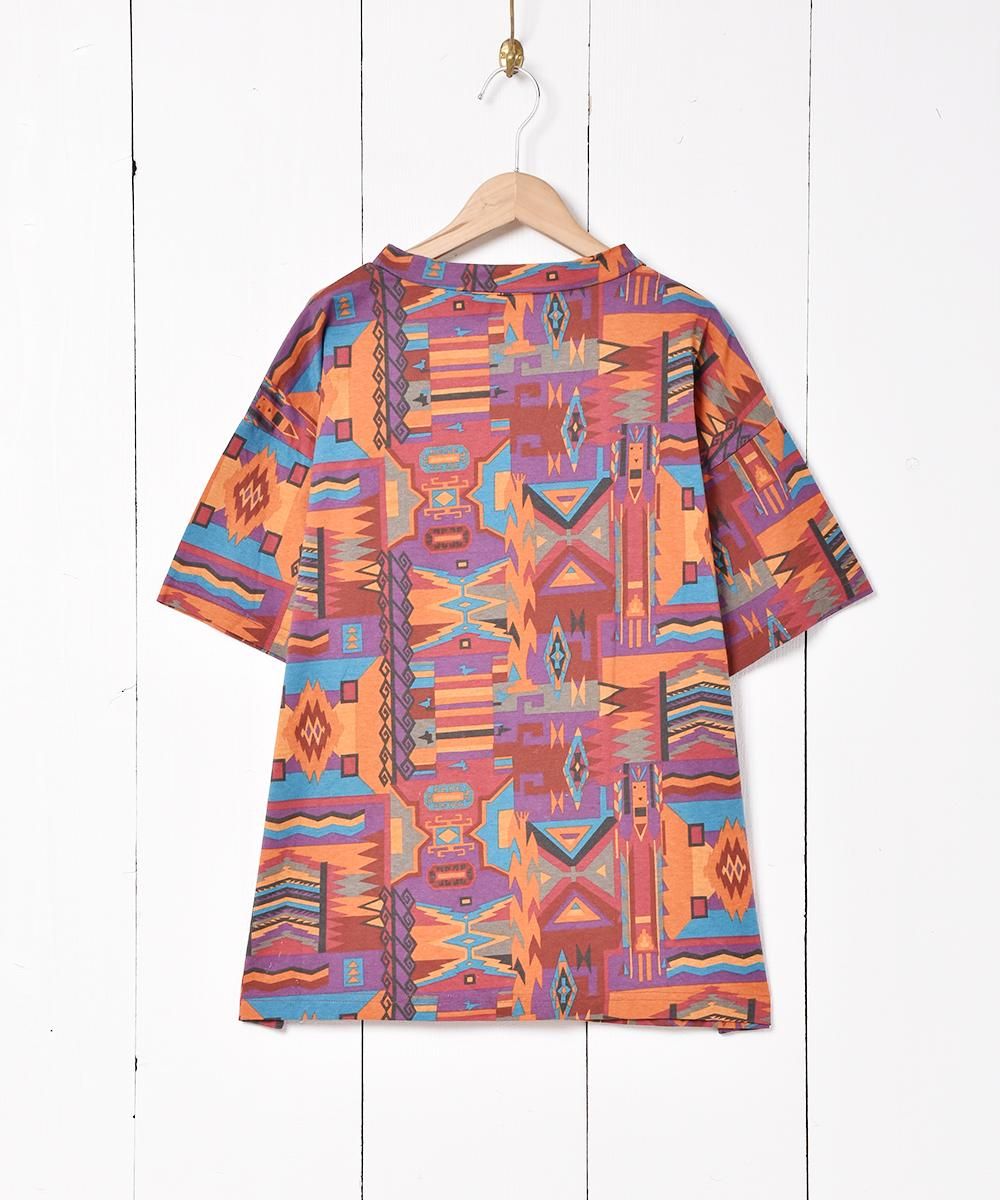 ネイティブ柄 Tシャツ - 古着屋グレープフルーツ ムーン