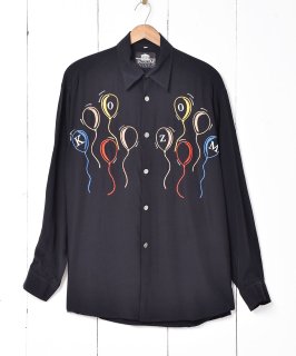 古着フランス製 バルーン刺繍 長袖シャツ 古着のネット通販 古着屋グレープフルーツムーン