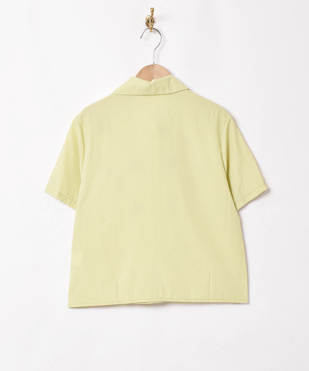 【2色展開】「Elcamino」刺繍入り 半袖シャツ グリーンサムネイル
