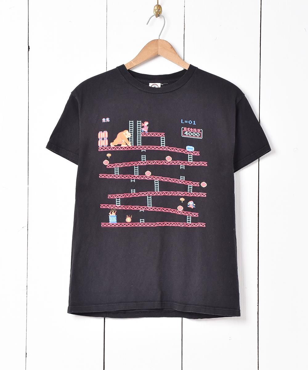 Nintendo ドンキーコング ヴィンテージ GAME Tシャツ ドンキーコング ゲーム 任天堂 ニンテンドー 緑 グリーン 半袖