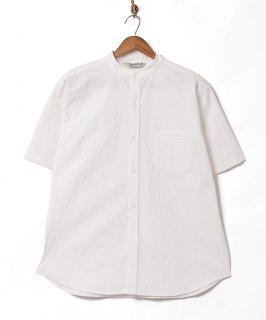 古着【3色展開】「Backers」スタンドカラー 半袖シャツ  ホワイト 古着のネット通販 古着屋グレープフルーツムーン