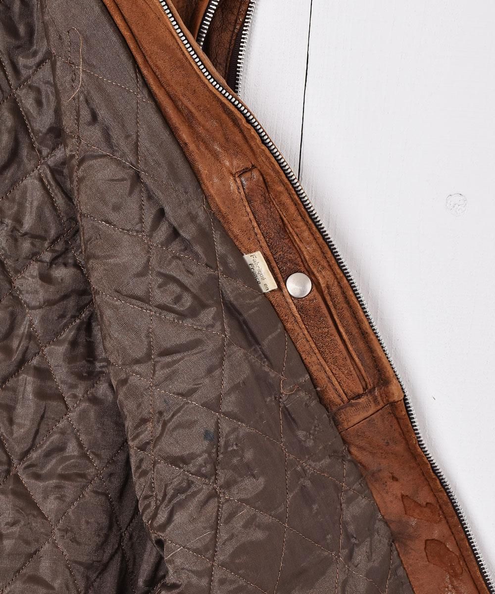 【美品】TEN CARAT レザーベスト 豚革　ジップアップ　サイズM～L 楽天市場】本革ベスト レザーベスト メンズ 牛革 ダブル