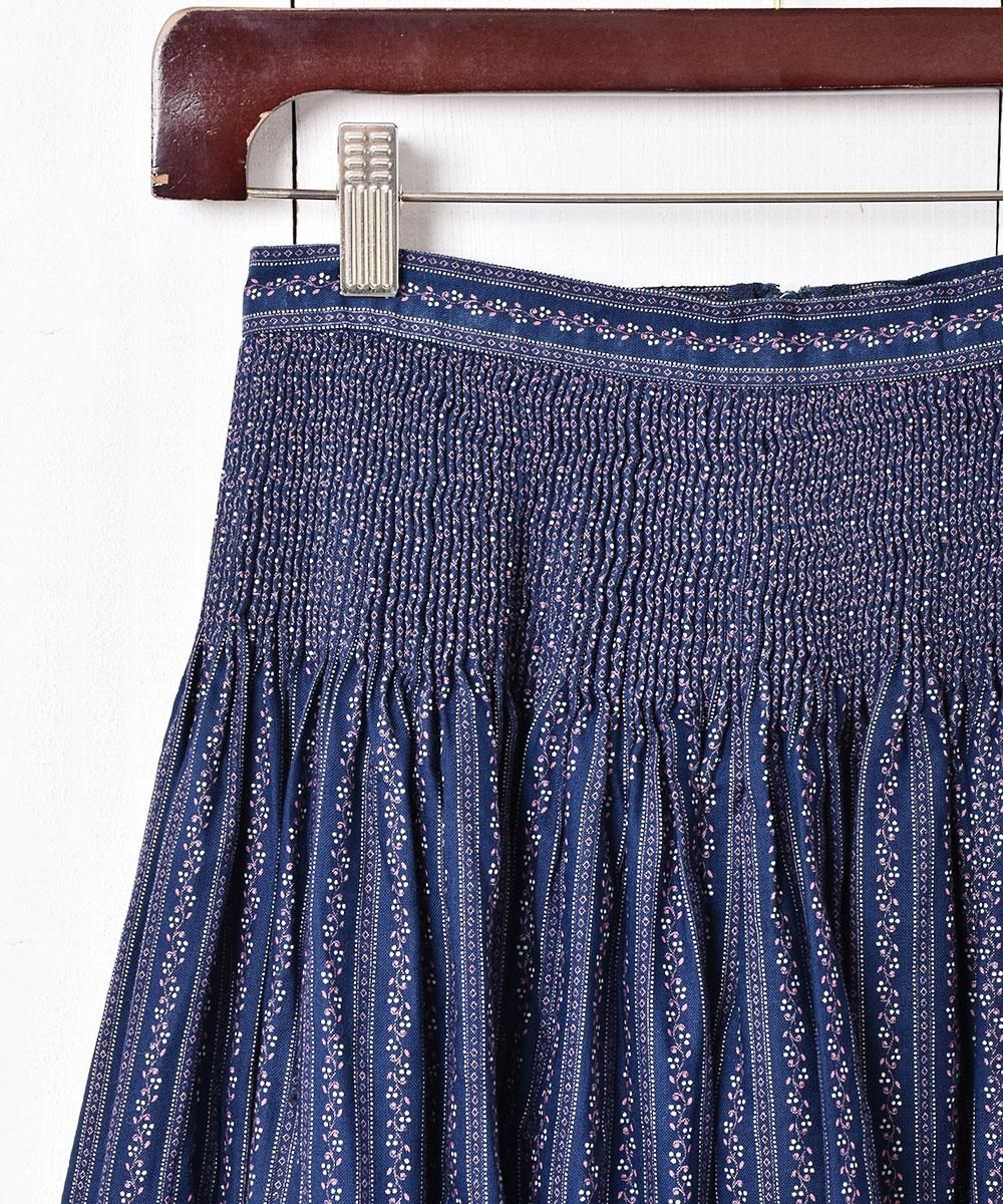 70s Vintageチロルスカート チロルスカート グリーン ブルー | Monique vintagestore 古着の