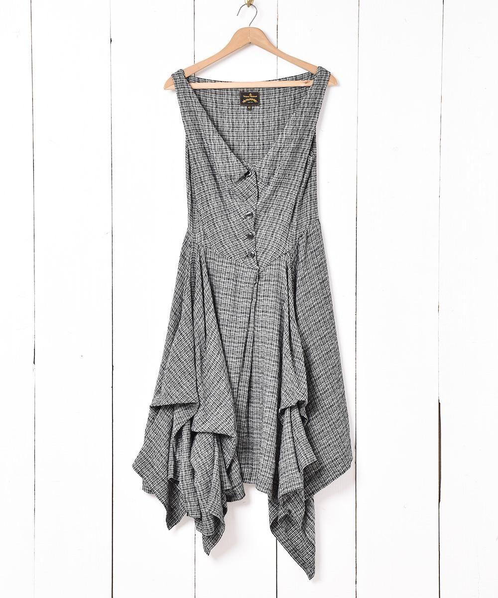Vivienne Westwood チェック柄 アシンメトリー スリーブレス Vivienne Westwood チェック柄 アシンメトリー スリーブレス
