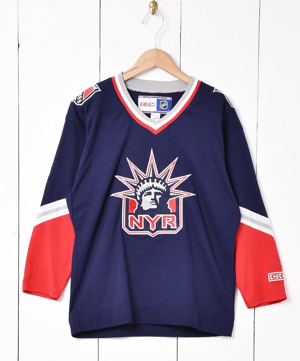 New York Rangers メッシュ 長袖Tシャツ - 古着屋 New York Rangers メッシュ 長袖Tシャツ - 古着屋