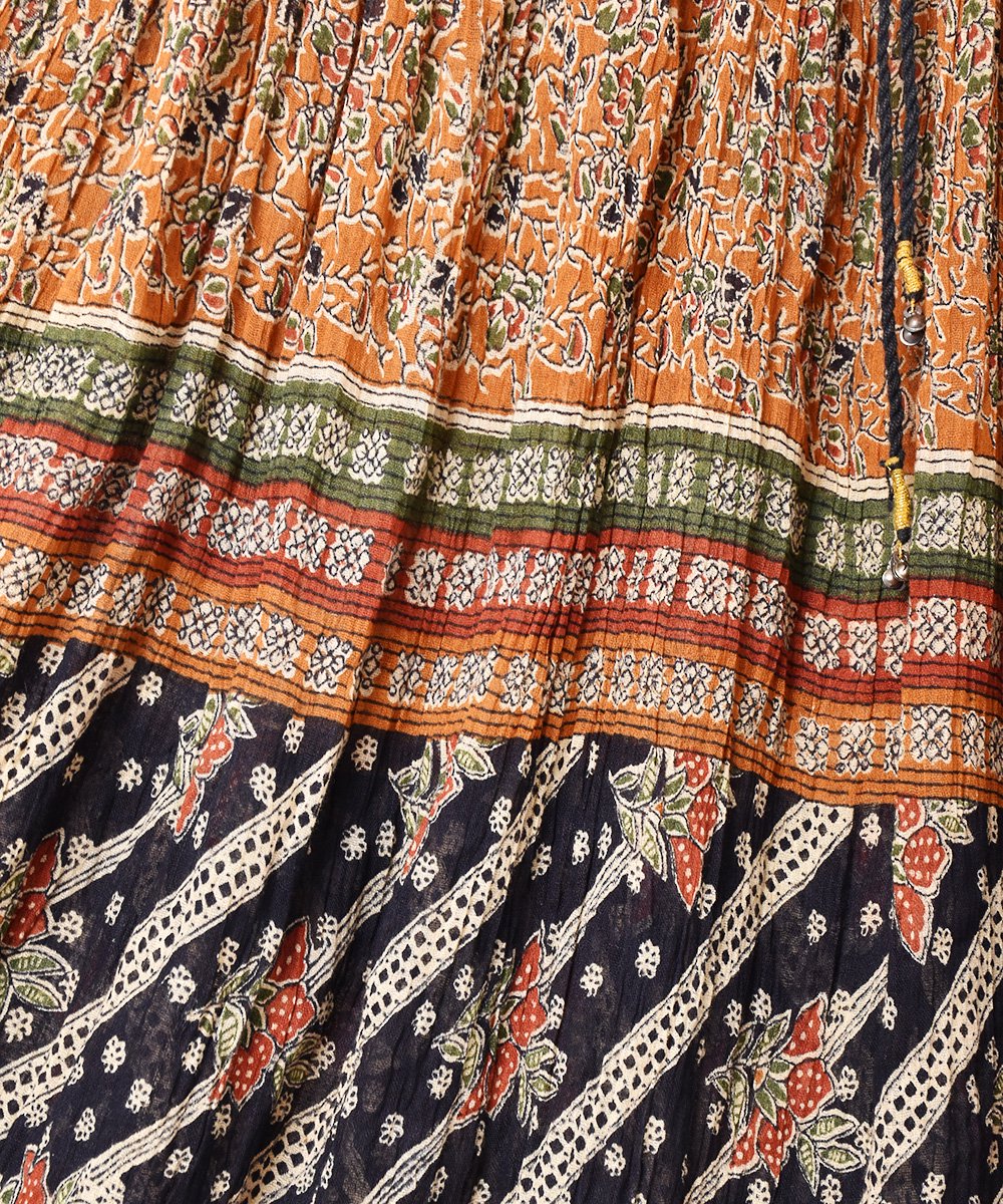 インド製 総柄 インド綿スカート - 古着のネット通販サイト 古着屋 