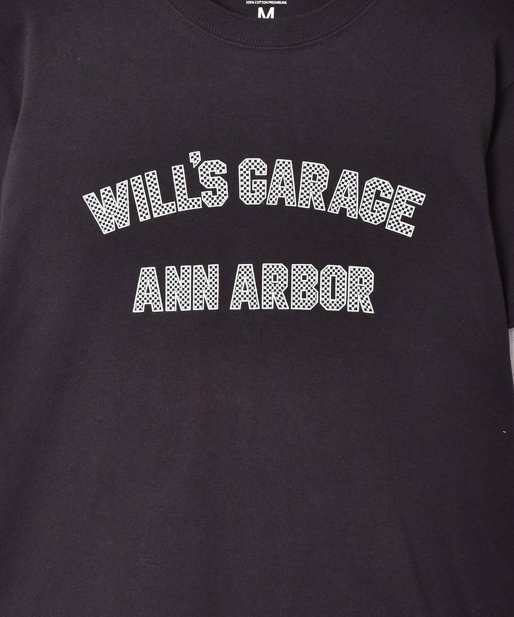 2色展開】 プリントTシャツ【WILLS GARAGE】チャコールグレー 2色展開】 プリントTシャツ【WILLS GARAGE】チャコールグレー