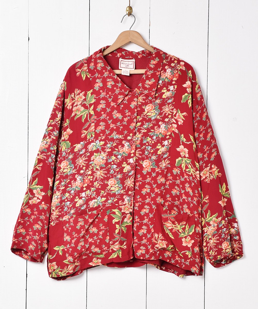 花柄 リバーシブルジャケット - 古着のネット通販サイト 古着屋