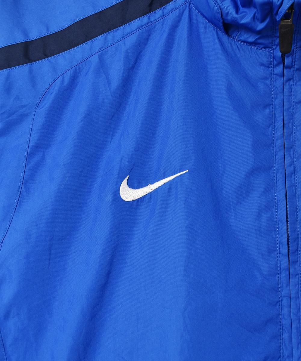 NIKE ブルー ウィンドブレーカー - 古着屋グレープフルーツ