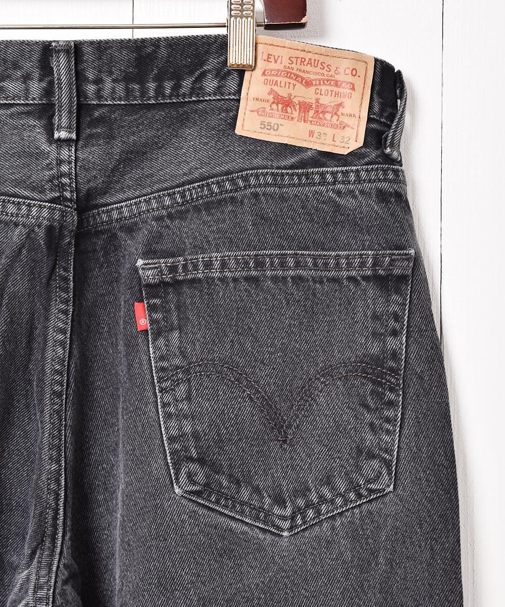 メキシコ製 Levi's 550 ブラックデニムパンツ W33 - 古着屋 メキシコ製 Levi's 550 ブラックデニムパンツ W33 - 古着屋