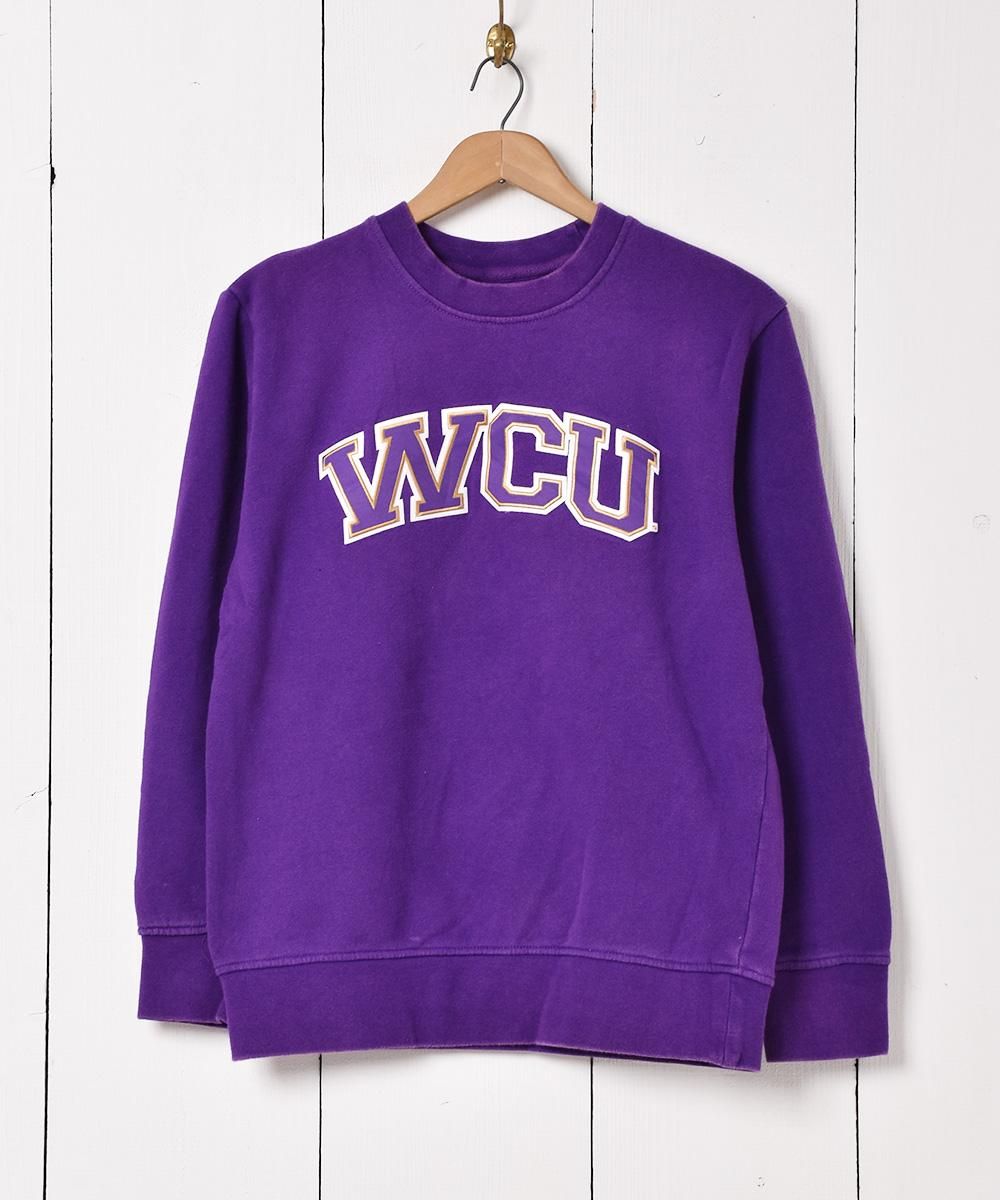 WCU パッチ付き カレッジスウェット - 古着屋グレープフルーツ WCU パッチ付き カレッジスウェット - 古着屋グレープフルーツ