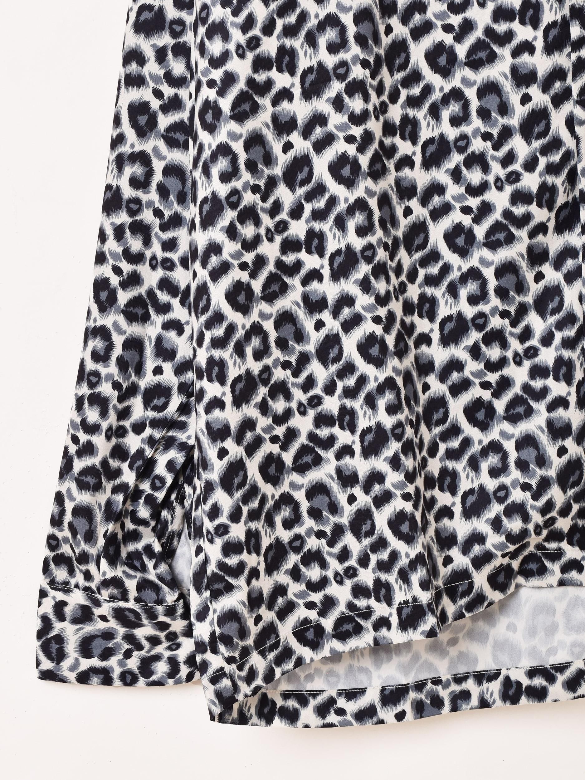 2色展開】「Backers」レオパード柄 オープンカラー 長袖シャツ