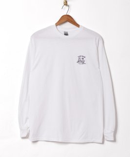 古着【2色展開】ロングスリーブ刺繍Tシャツ 【Vietnam】 ホワイト 古着のネット通販 古着屋グレープフルーツムーン
