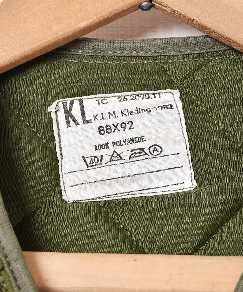 【未使用】オランダ軍 キルティングライナージャケット◯80s◯カーキ◯サイズ88 オランダ軍 キルティング ライナージャケット - 古着屋