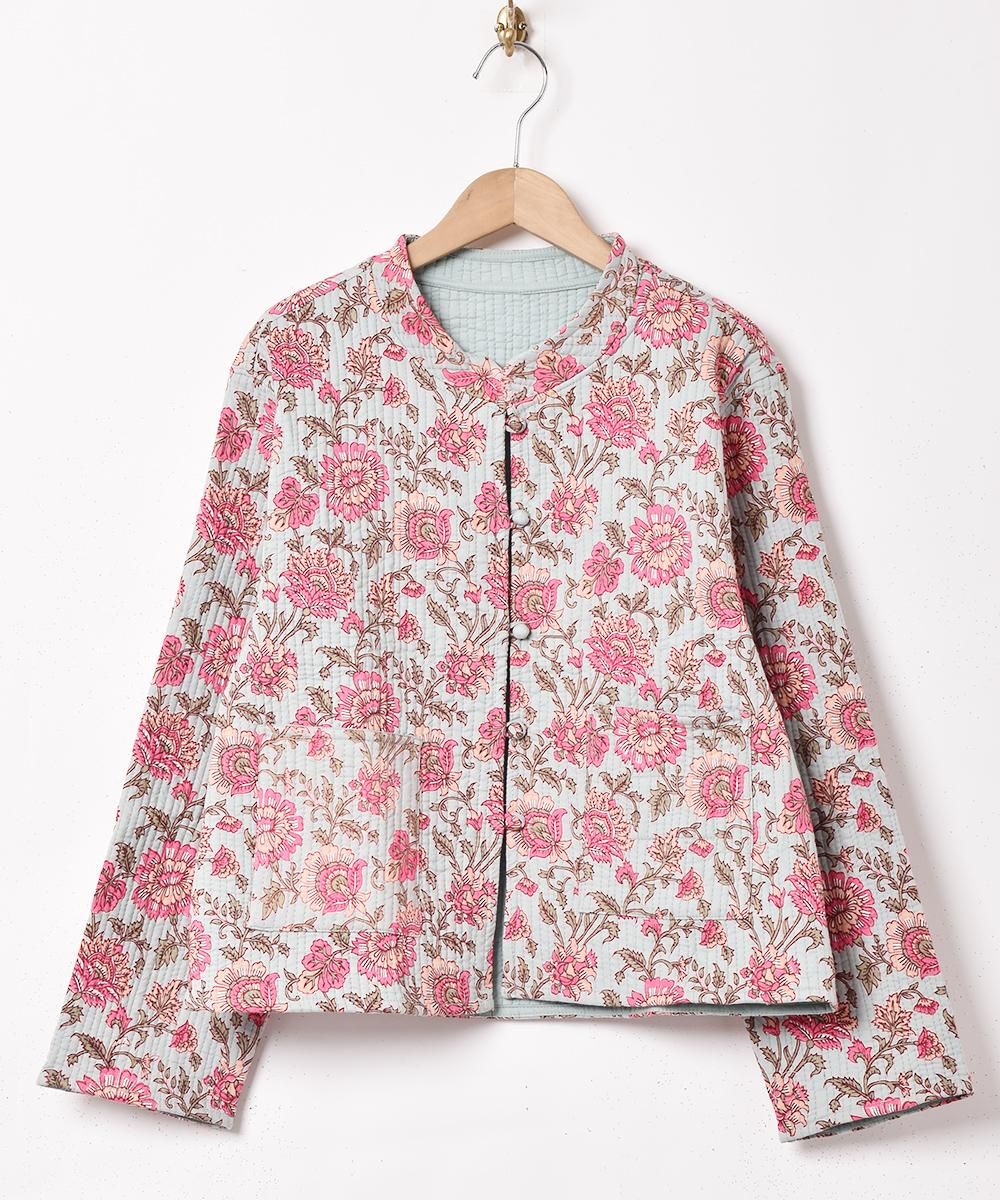 ZARA 花柄キルティングジャケット リバーシブル 取りまわし ZARA 花柄キルティングジャケット リバーシブル 取りまわし