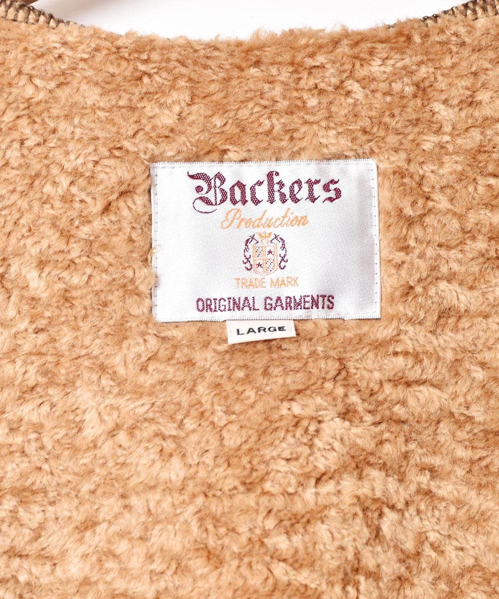3色展開】「Backers」ファーベスト ブラウン - 古着屋 3色展開】「Backers」ファーベスト ブラウン - 古着屋