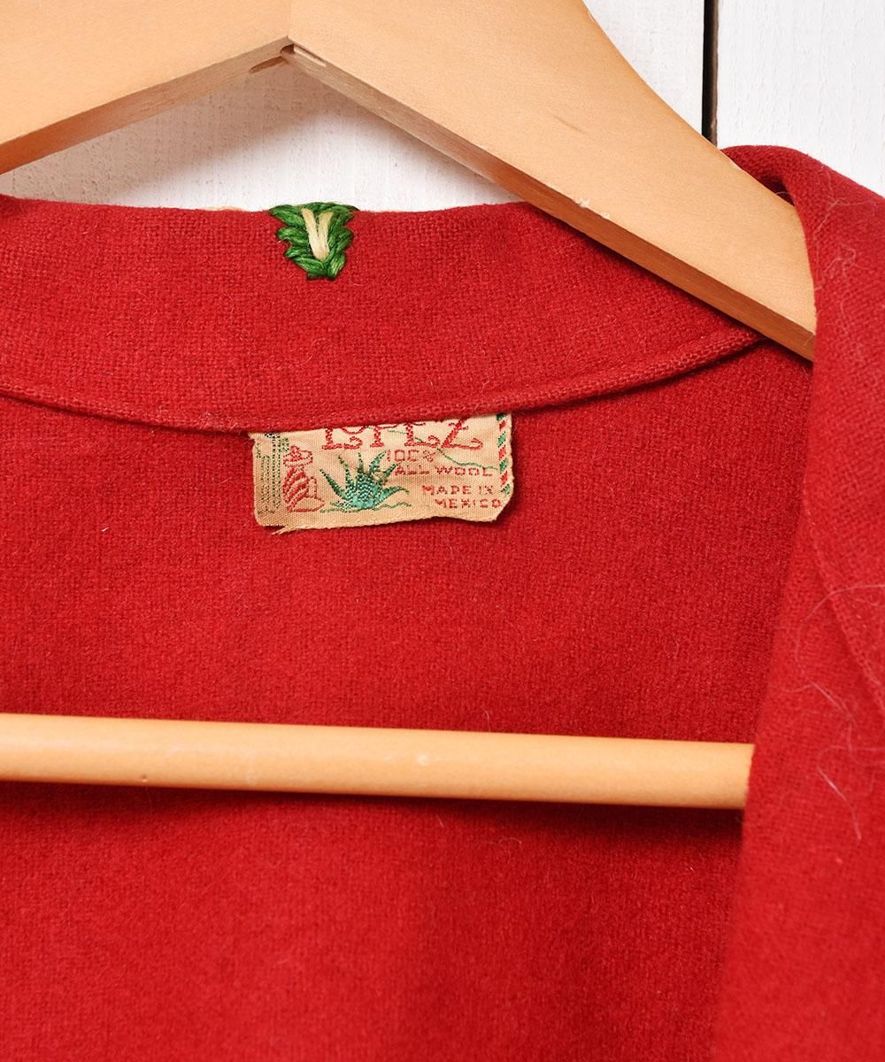 メキシコ製 刺繍ウールジャケット - 古着屋グレープフルーツ メキシコ製 刺繍ウールジャケット - 古着屋グレープフルーツ