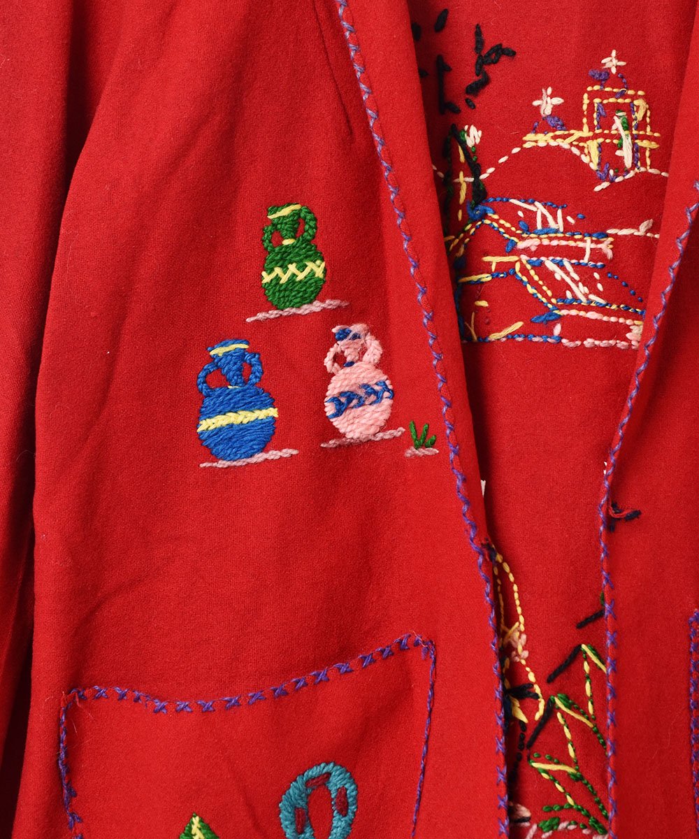 メキシコ製 刺繍ウールジャケット - 古着のネット通販サイト 古着屋 ...