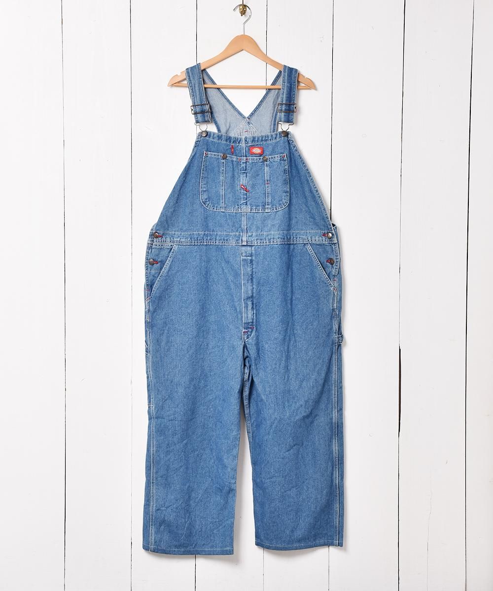 Dickies デニムオーバーオール W46 - 古着屋グレープフルーツ Dickies デニムオーバーオール W46 - 古着屋グレープフルーツ