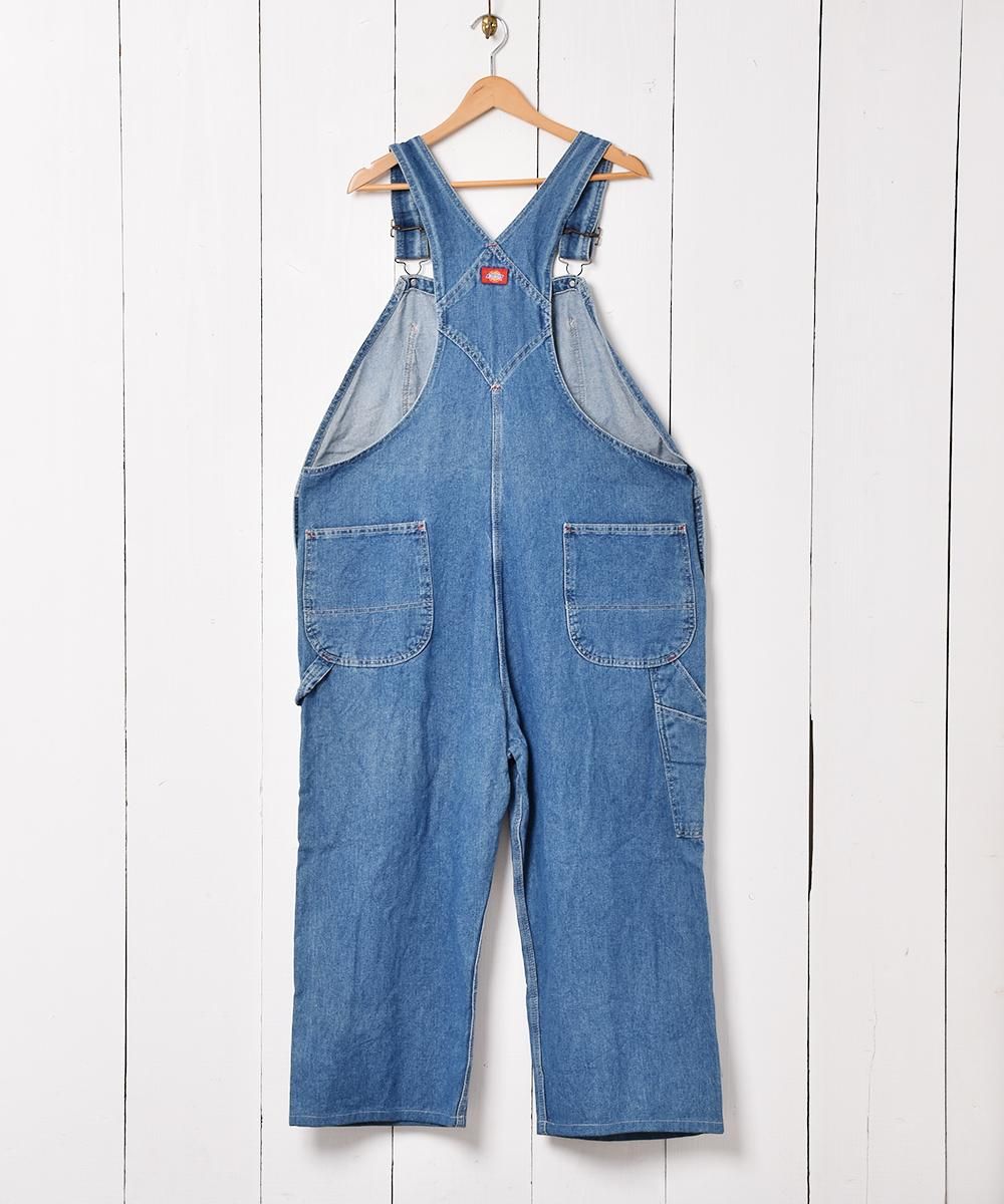 Dickies デニムオーバーオール W46 - 古着屋グレープフルーツ