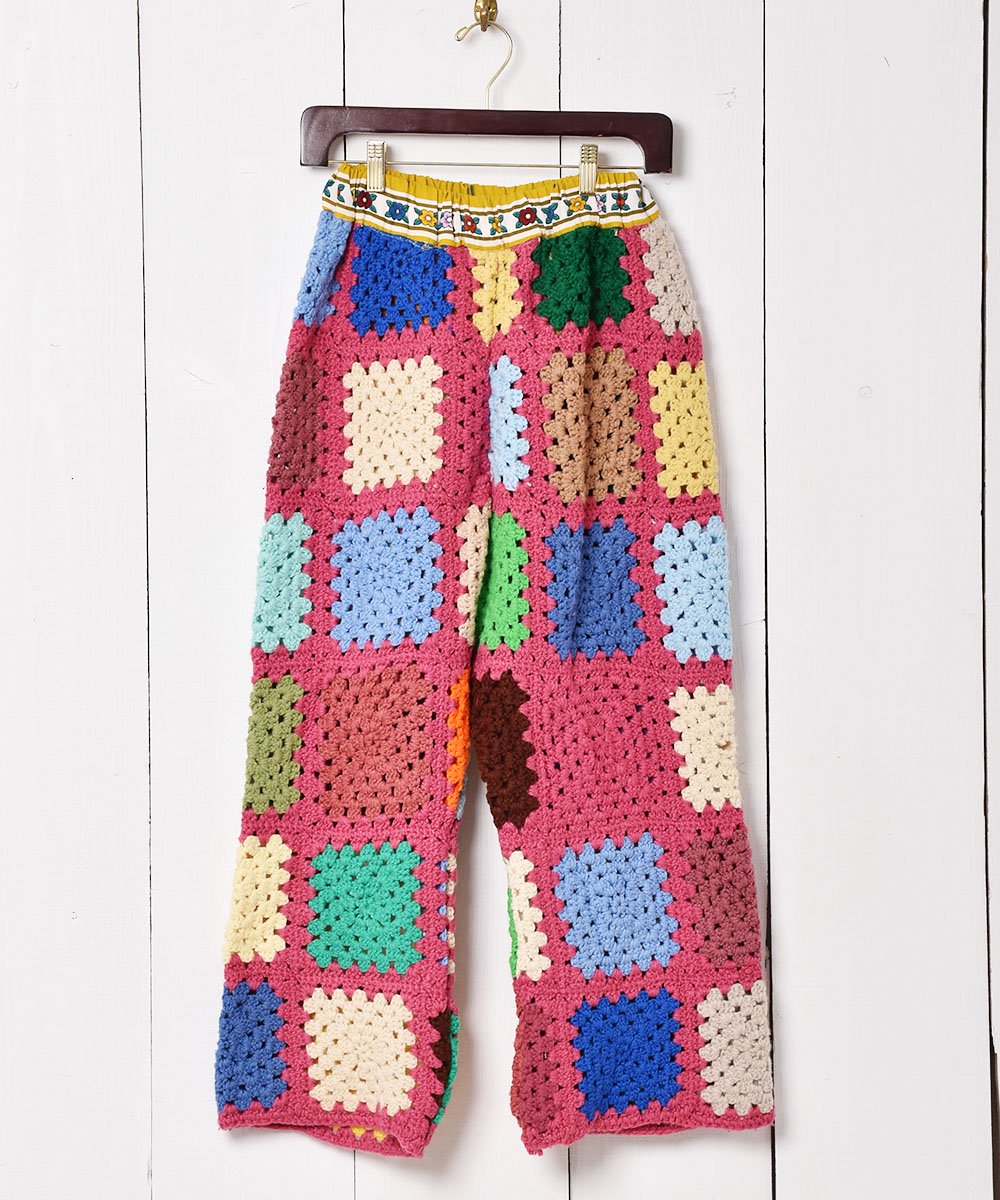 vintage granny knit remake pants
