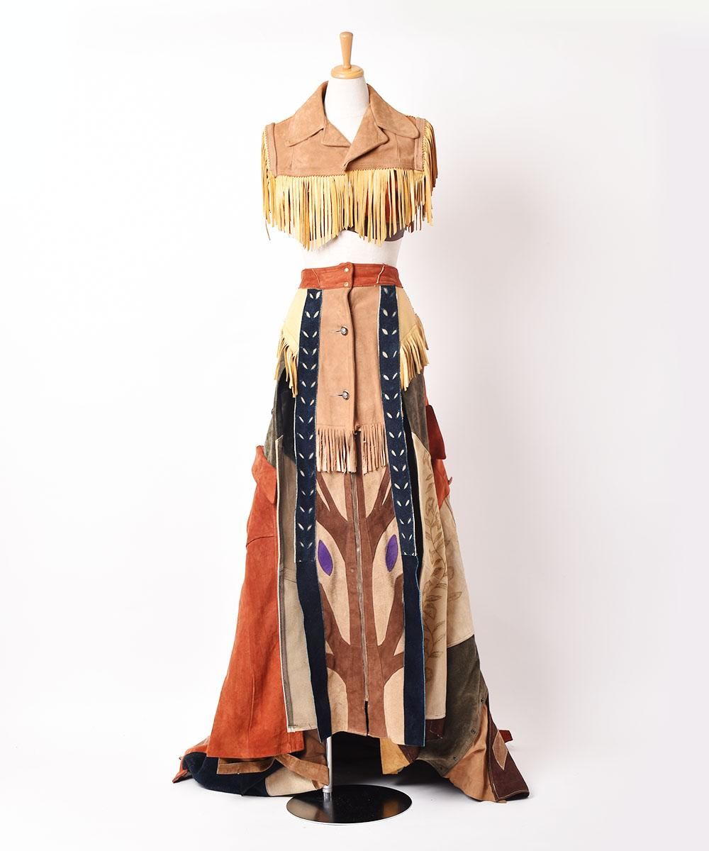 ハルクイーンショップ@ 美品♧古着　専用 リメイク レザーセットアップドレス - 古着屋グレープフルーツ ムーン