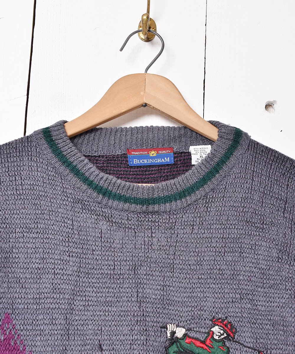 ゴルフ 刺繍セーター - 古着のネット通販サイト 古着屋