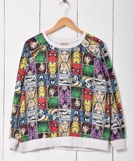 古着MARVEL COMICS プリント スウェットシャツ 古着のネット通販 古着屋グレープフルーツ ムーン