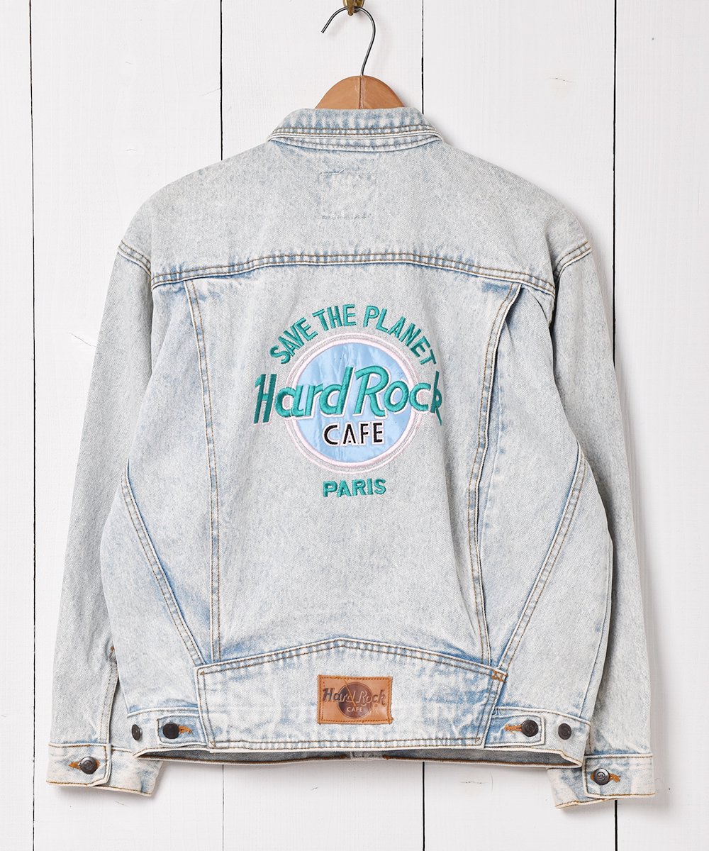 Hard Rock Cafe バック刺繍 デニムジャケット - 古着のネット通販
