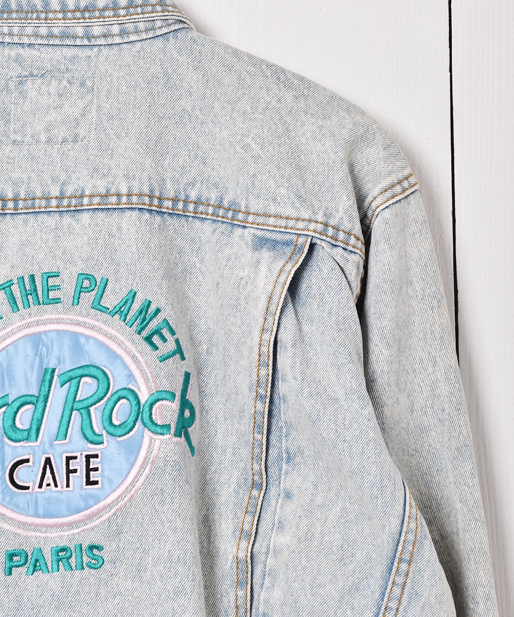 Hard Rock Cafe バック刺繍 デニムジャケット - 古着のネット通販