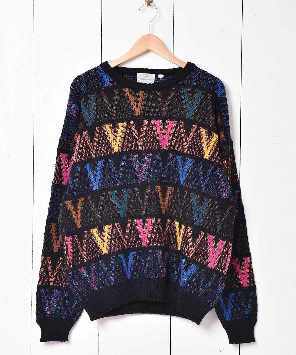 イタリア製 総柄セーター - 古着のネット通販サイト 古着屋