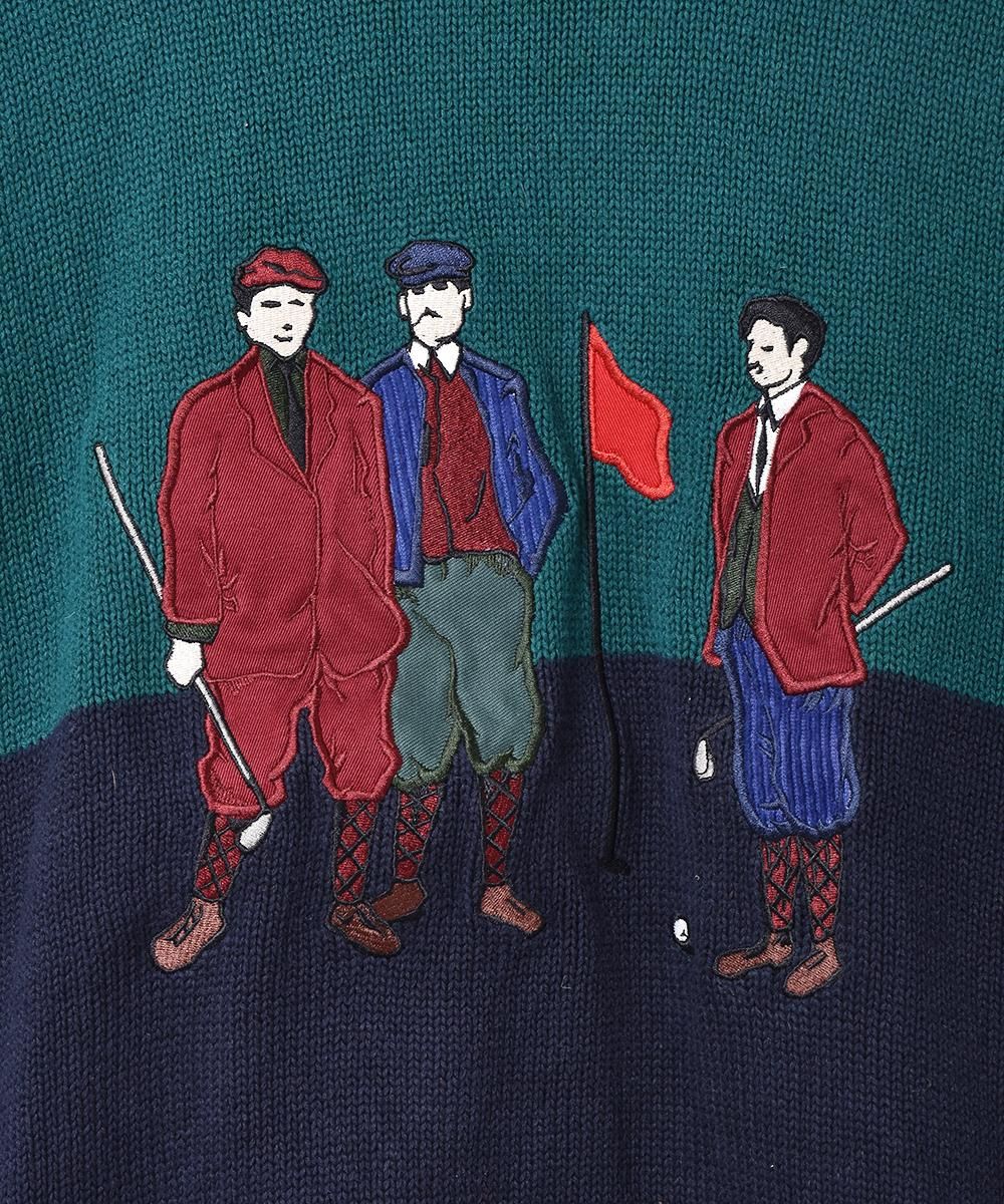 ゴルフ パッチセータ― - 古着屋グレープフルーツ ムーン ゴルフ パッチセータ― - 古着屋グレープフルーツ ムーン