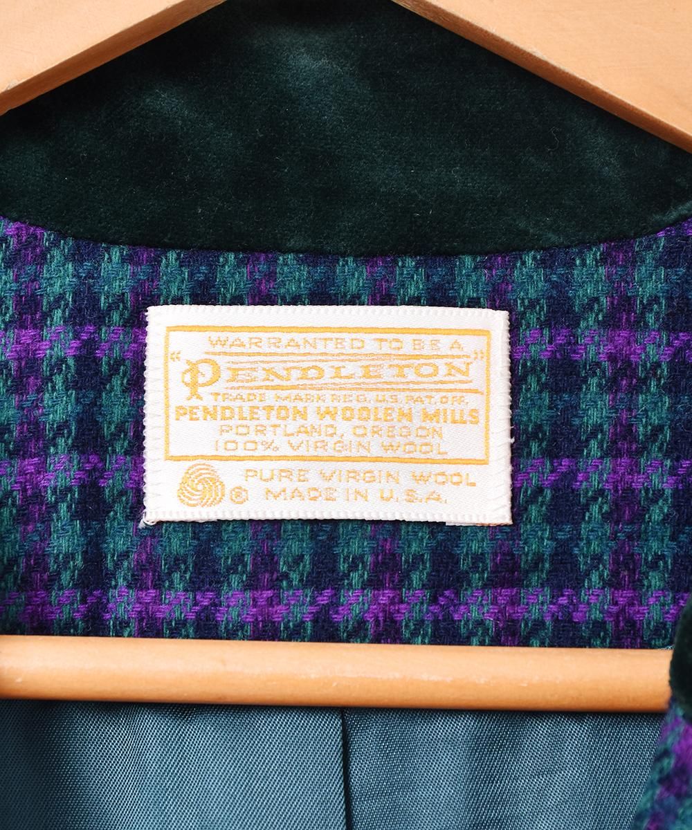 PENDLETON 千鳥格子柄 テーラードジャケット - 古着屋 PENDLETON 千鳥格子柄 テーラードジャケット - 古着屋