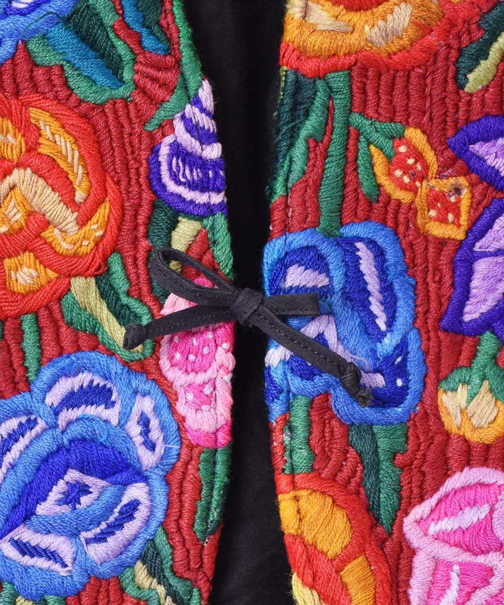 花柄 刺繍 ベスト - 古着屋グレープフルーツ ムーン 花柄 刺繍 ベスト - 古着屋グレープフルーツ ムーン