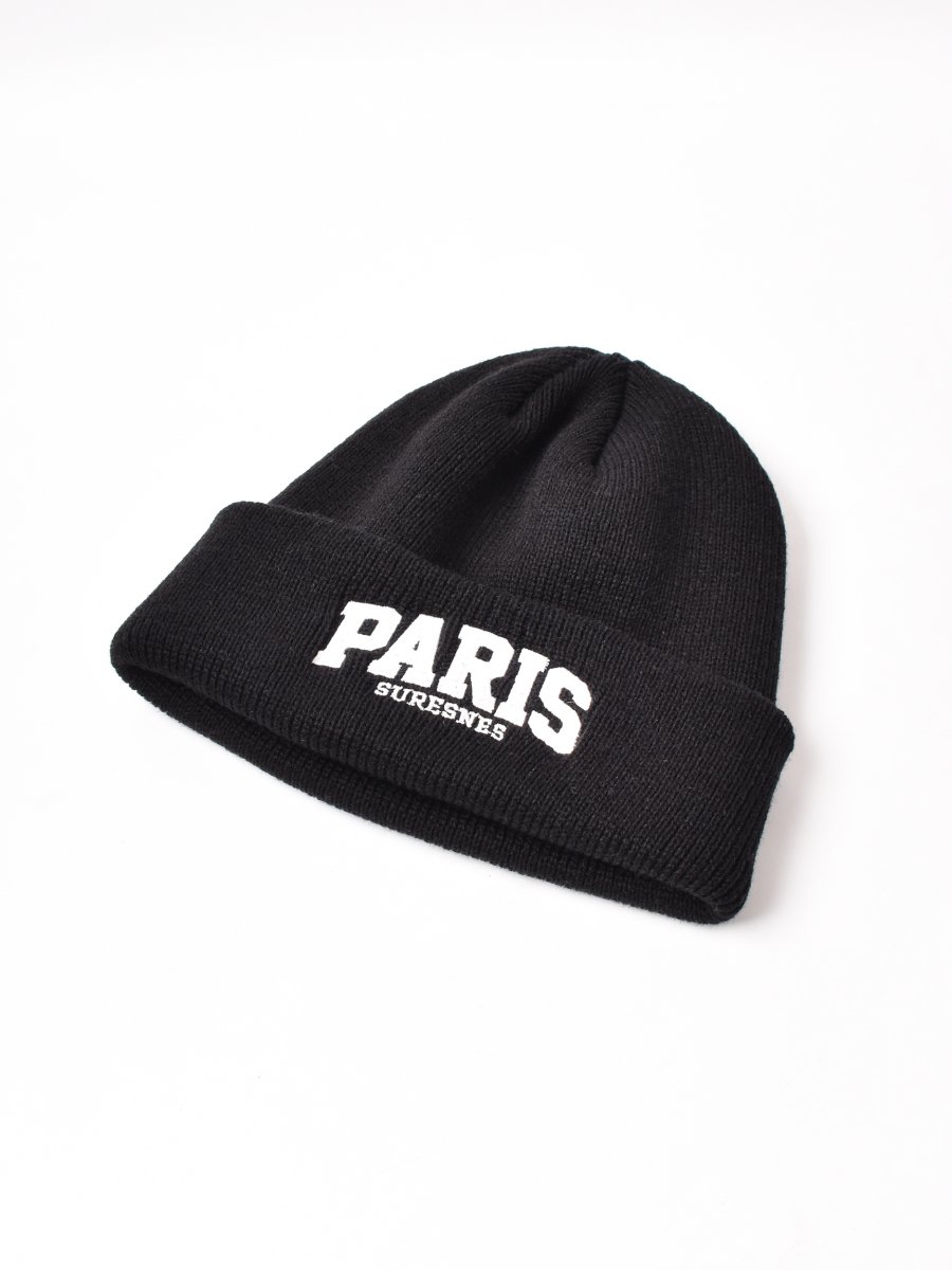 2色展開】ニットキャップ「PARIS」 ブラック - 古着のネット通販サイト