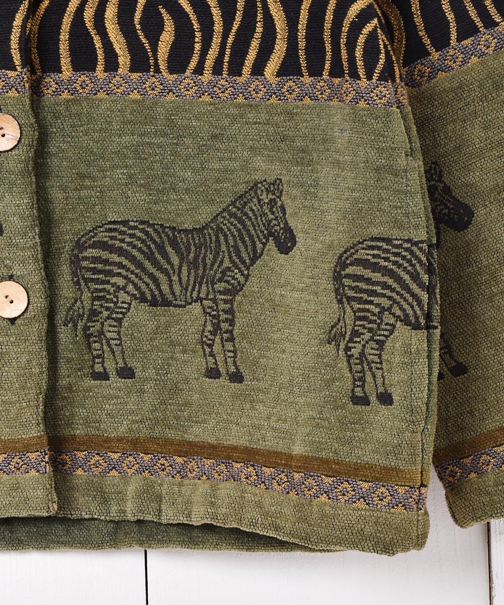 アニマル柄 タペストリージャケット - 古着屋グレープフルーツ ムーン