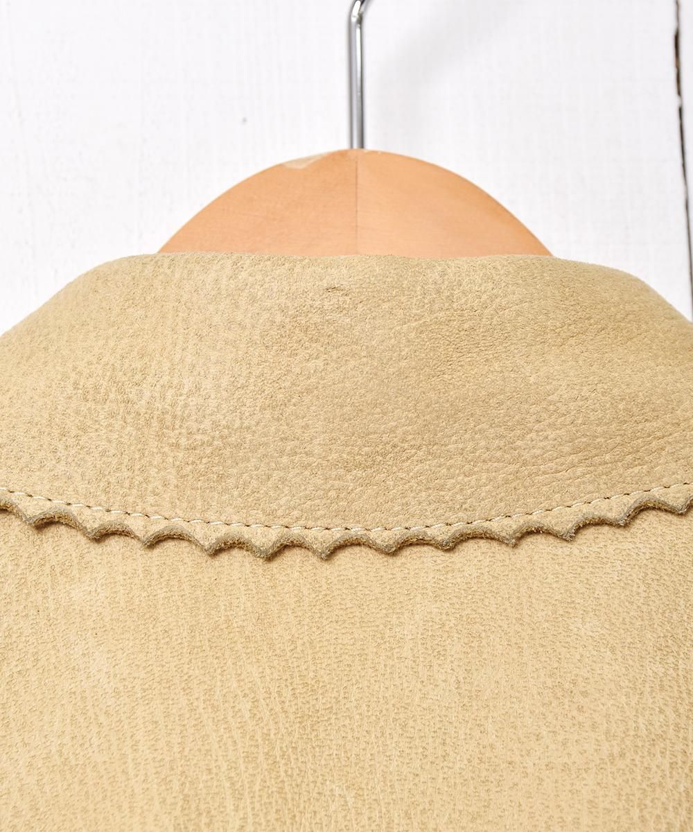 Ralph Lauren フリンジデザイン ヌバックレザージャケット - 古着屋