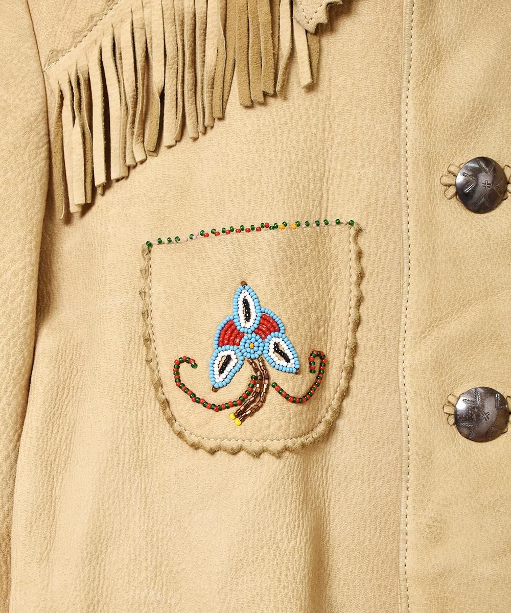 【新品未使用】RALPH LAUREN フリンジ レザージャケット Ralph Lauren フリンジデザイン ヌバックレザージャケット