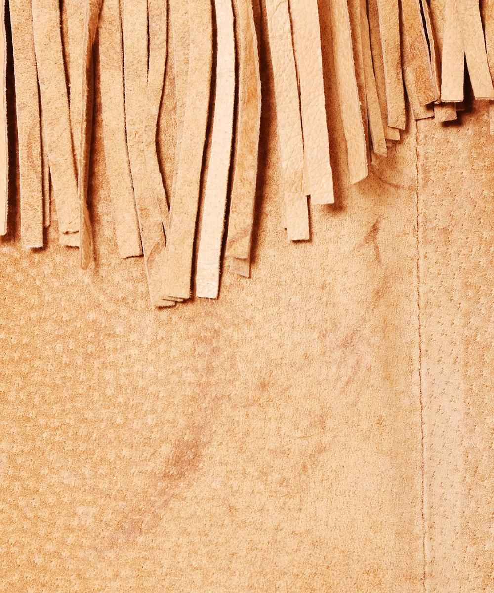 イタリア製 フリンジスエードベスト - 古着屋グレープフルーツ ムーン