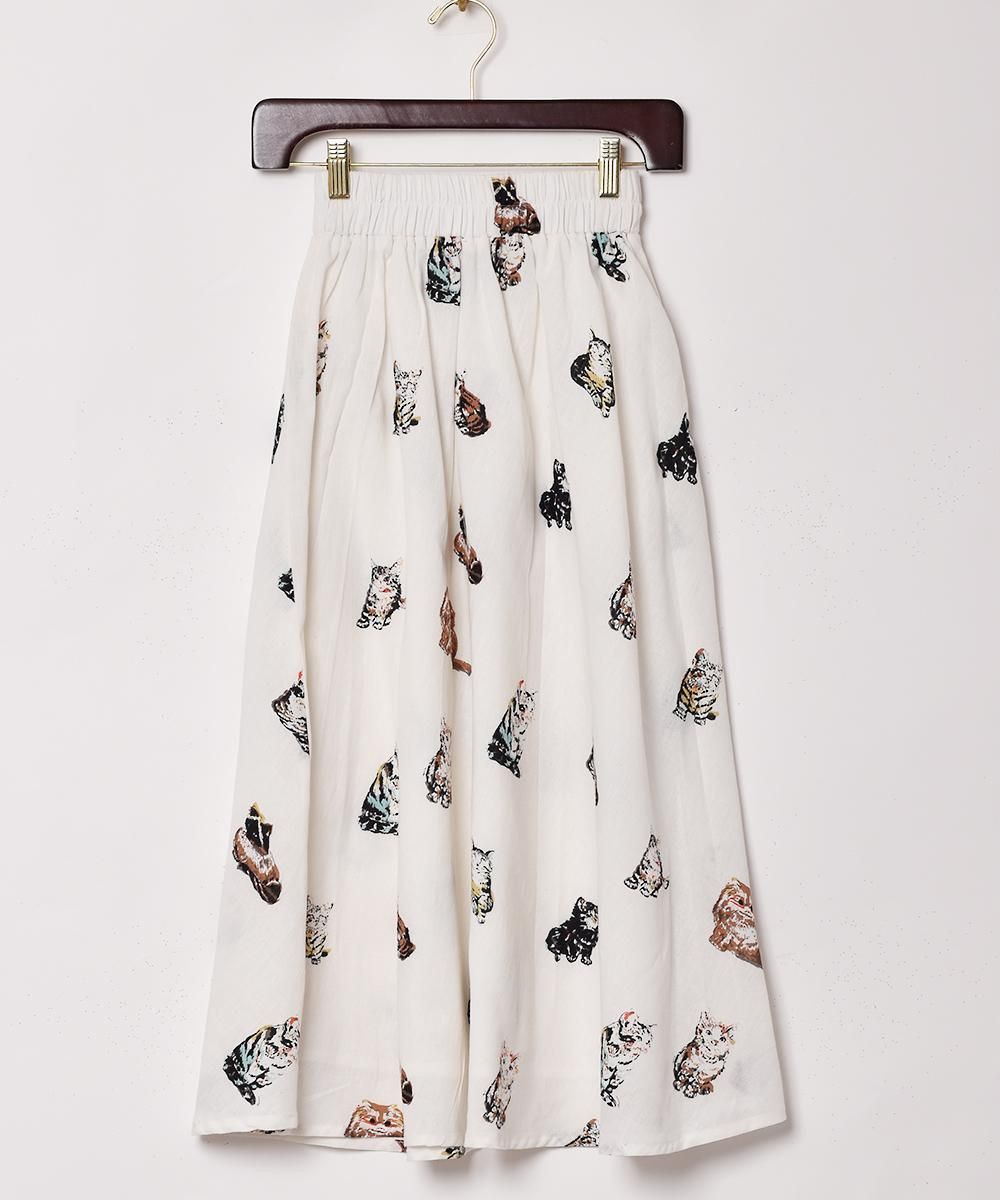 エムズグレイシー ブラック リボン柄 スカート フレア レビュー