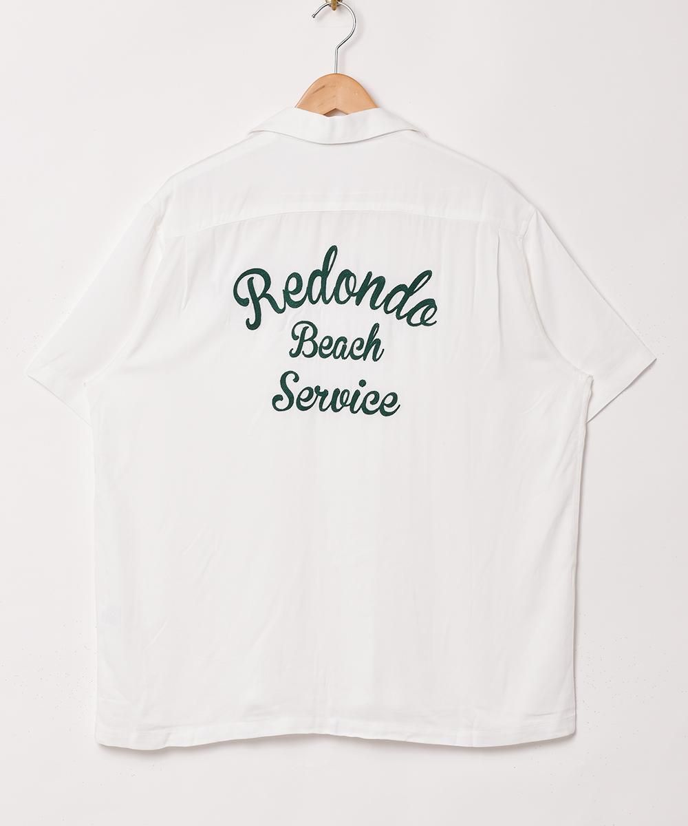 3色展開】「Backers」刺繍 半袖オープンカラーシャツ 「Redondo